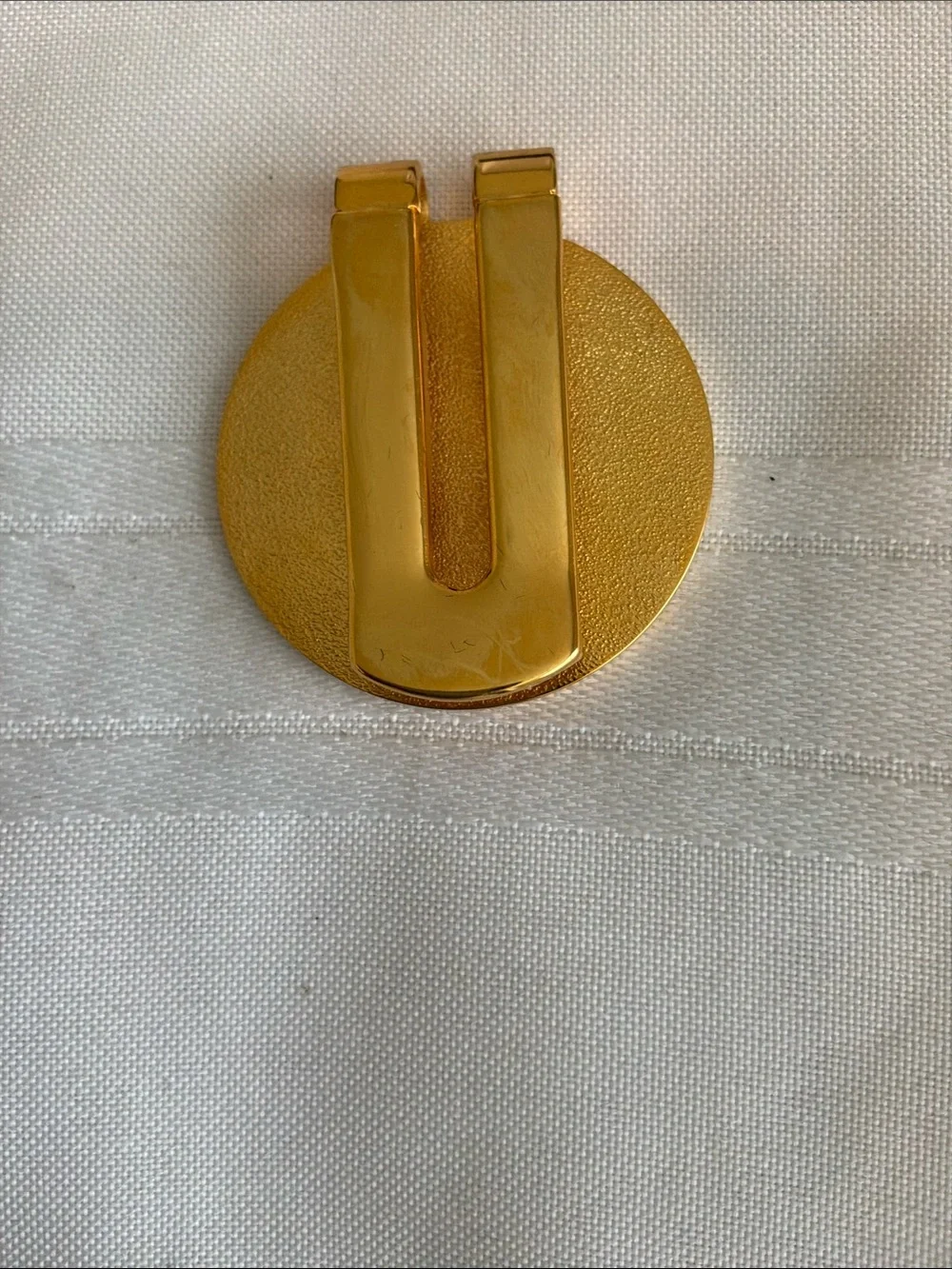 Gold Tone 'T' Monogram Medal in Presentation Case money clip